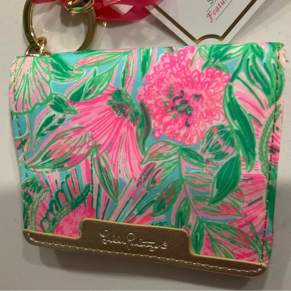 LILLY PULITZER SNAP CARD CASE New With Wristlet Strap - Picture 2 of 5